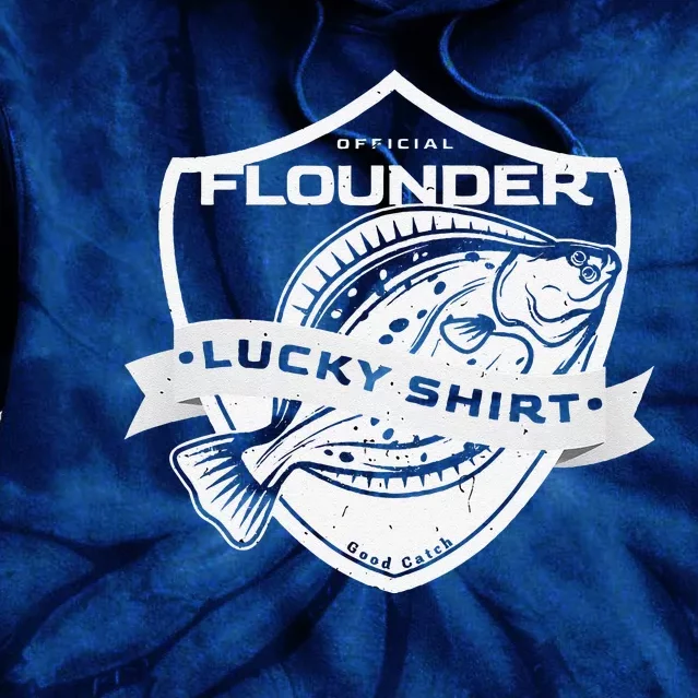 Flounder Lucky Funny Accessories To Flounder Fishing Tie Dye Hoodie