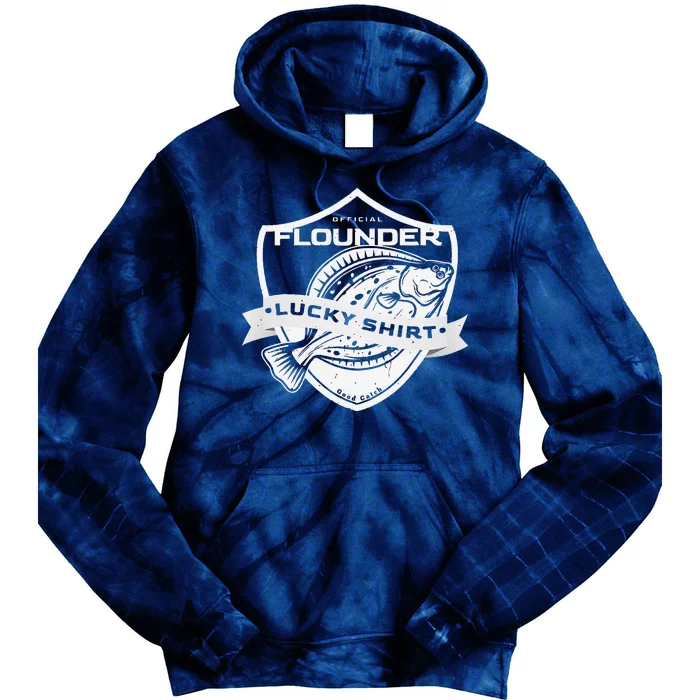 Flounder Lucky Funny Accessories To Flounder Fishing Tie Dye Hoodie