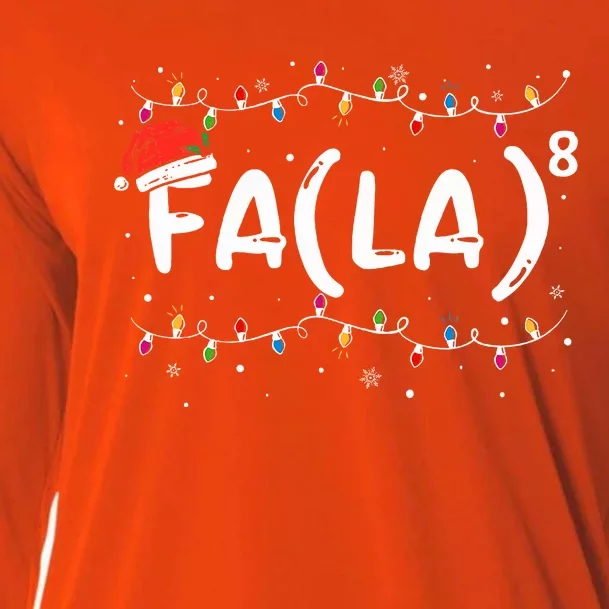 FA (LA)8 Funny Christmas Santa Fa La Math Teacher Cooling Performance Long Sleeve Crew