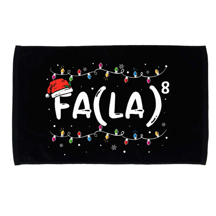 FA (LA)8 Funny Christmas Santa Fa La Math Teacher Microfiber Hand Towel