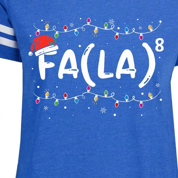 FA (LA)8 Funny Christmas Santa Fa La Math Teacher Enza Ladies Jersey Football T-Shirt