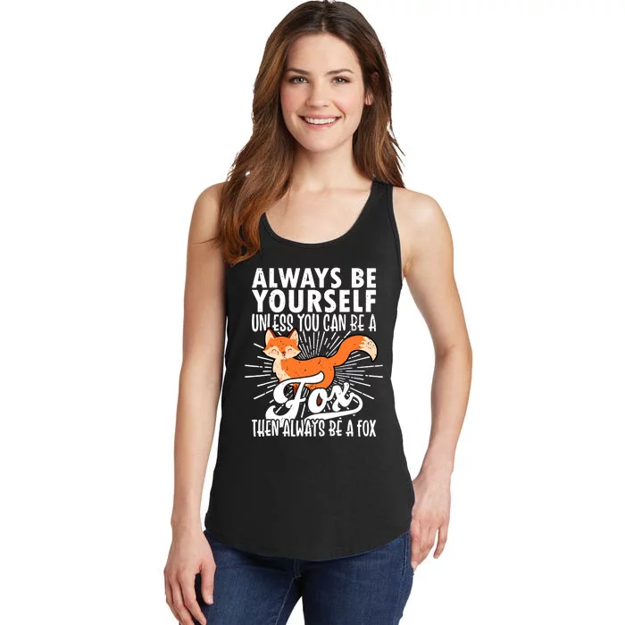 Fox Lover Funny Fox Forest Animals Cute Fox Fox Ladies Essential Tank