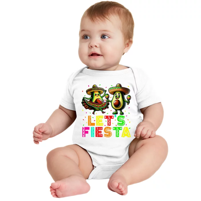 Funny Lets Fiesta 5 Cinco De Mayo Gift Baby Bodysuit