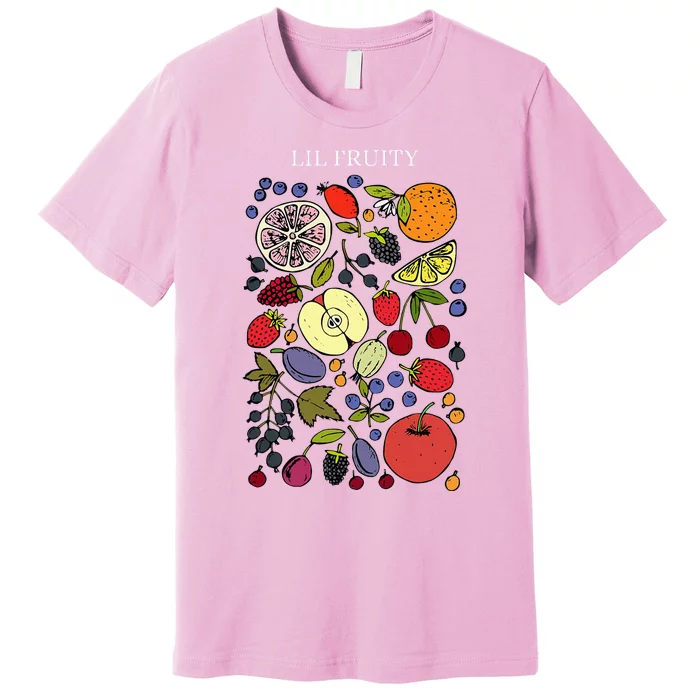 Funny Lil Fruity Lgbtq Subtle Lesbian Lgbtq Pride Month Premium T-Shirt