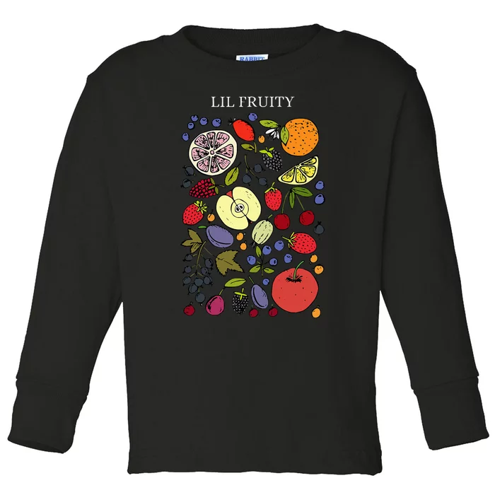 Funny Lil Fruity Lgbtq Subtle Lesbian Lgbtq Pride Month Toddler Long Sleeve Shirt