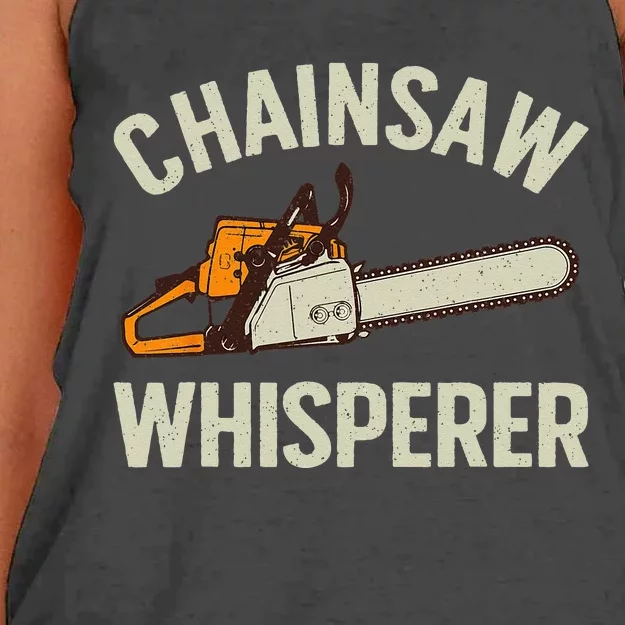 Funny Lumberjack For Men Women Logger Lumberjack Chainsaw Women's Knotted Racerback Tank