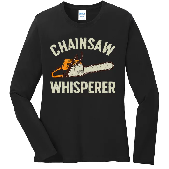 Funny Lumberjack For Men Women Logger Lumberjack Chainsaw Ladies Long Sleeve Shirt