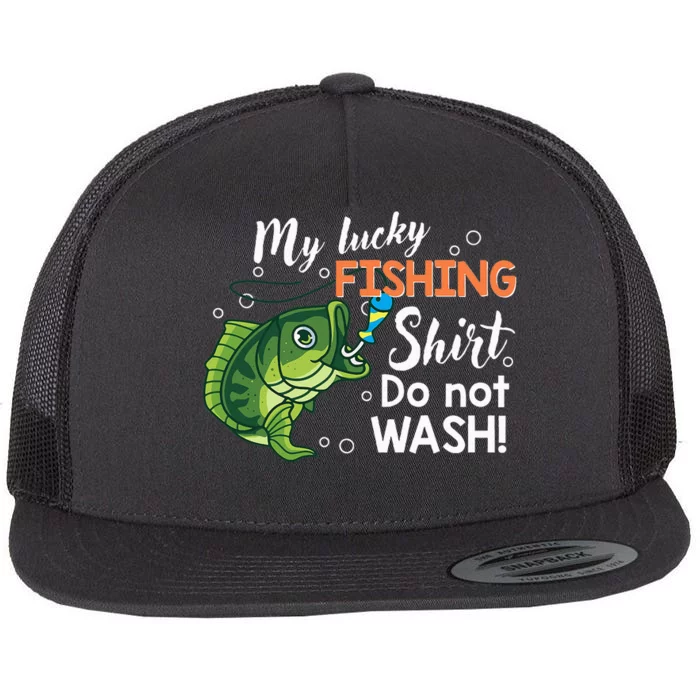 Funny Lucky Fishing Bass Fish Flat Bill Trucker Hat