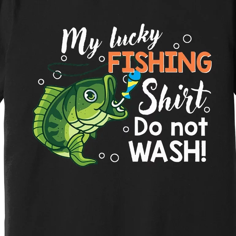 Funny Lucky Fishing Bass Fish Premium T-Shirt