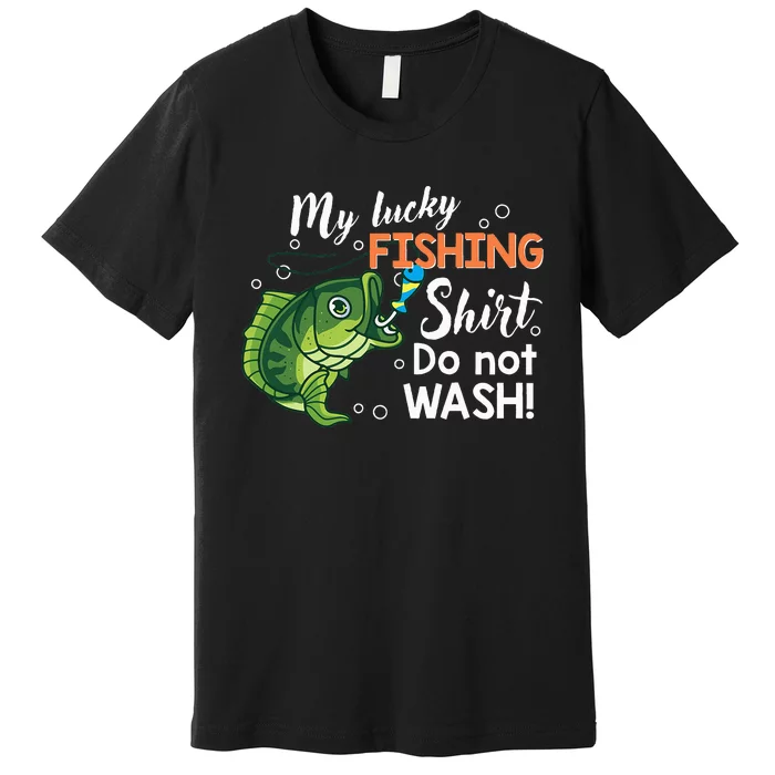 Funny Lucky Fishing Bass Fish Premium T-Shirt