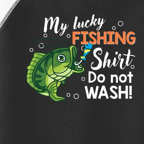 Funny Lucky Fishing Bass Fish Toddler Fine Jersey T-Shirt