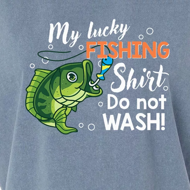 Funny Lucky Fishing Bass Fish Garment-Dyed Women's Muscle Tee