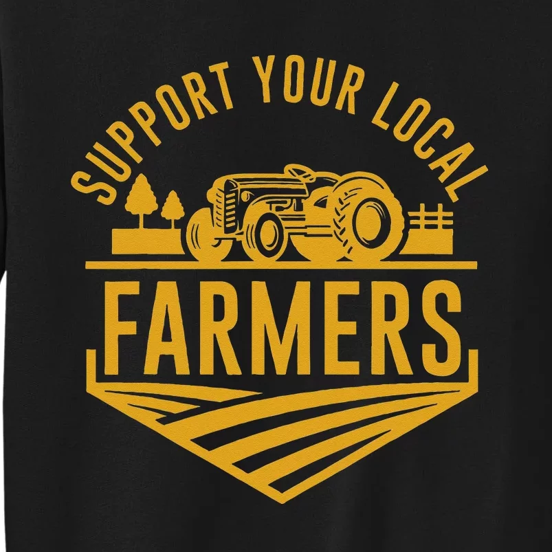 Farm Local Food Patriotic Farming Gift Idea Farmer Sweatshirt