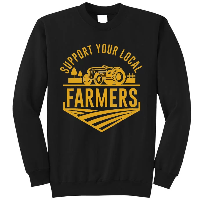 Farm Local Food Patriotic Farming Gift Idea Farmer Sweatshirt