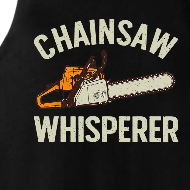 Funny Lumberjack For Women Logger Lumberjack Chainsaw Ladies Tri-Blend Wicking Tank