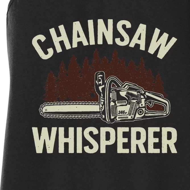 Funny Lumberjack For Women Logger Lumberjack Chainsaw Women's Racerback Tank