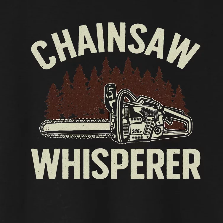 Funny Lumberjack For Women Logger Lumberjack Chainsaw Women's Crop Top Tee