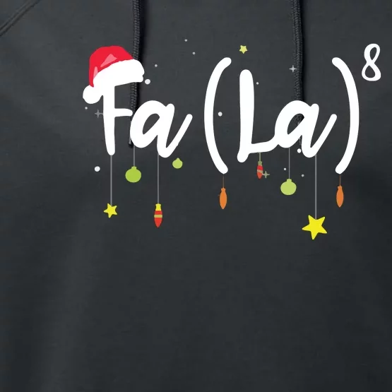 FA (LA)8 Funny Christmas Santa Fa La Math Performance Fleece Hoodie