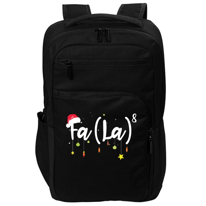 FA (LA)8 Funny Christmas Santa Fa La Math Impact Tech Backpack