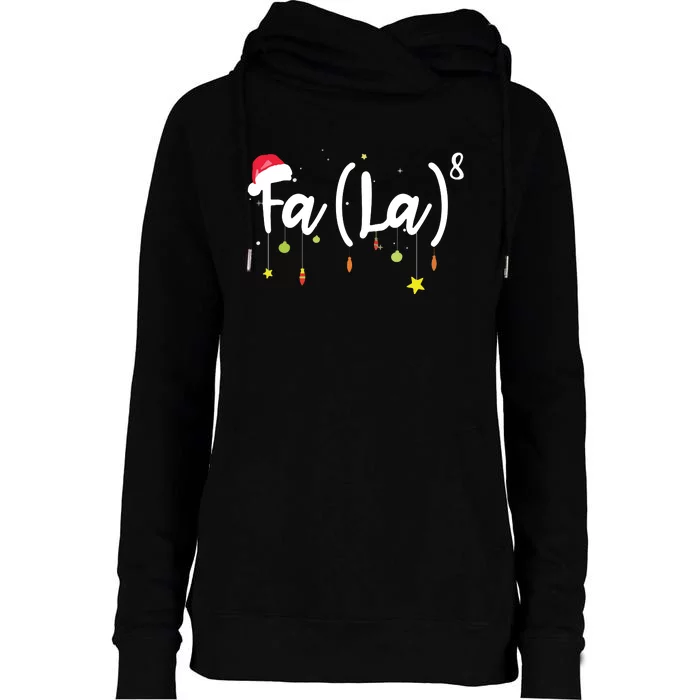 FA (LA)8 Funny Christmas Santa Fa La Math Womens Funnel Neck Pullover Hood