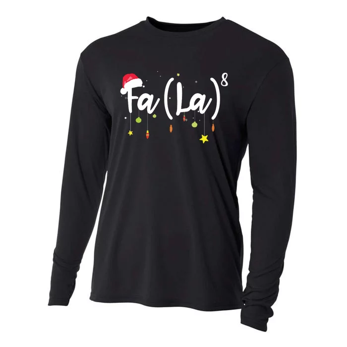 FA (LA)8 Funny Christmas Santa Fa La Math Cooling Performance Long Sleeve Crew