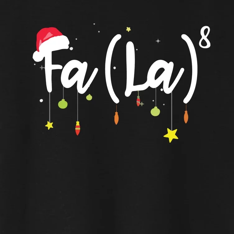 FA (LA)8 Funny Christmas Santa Fa La Math Women's Crop Top Tee