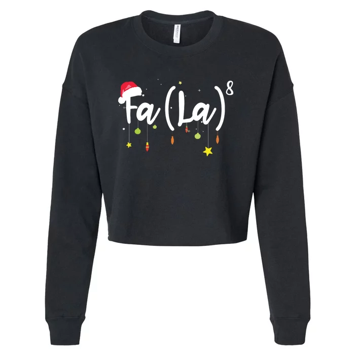 FA (LA)8 Funny Christmas Santa Fa La Math Cropped Pullover Crew