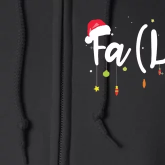 FA (LA)8 Funny Christmas Santa Fa La Math Full Zip Hoodie