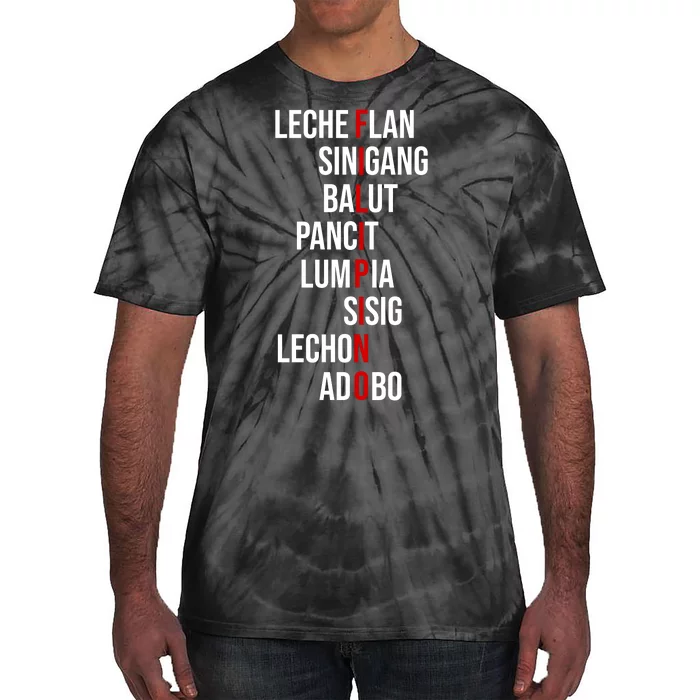 Filipino Lech Flan Sinigang Balut Pancit Lumpia Sisig Lechon Adobo Tie-Dye T-Shirt