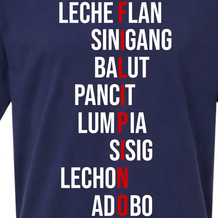 Filipino Lech Flan Sinigang Balut Pancit Lumpia Sisig Lechon Adobo Sueded Cloud Jersey T-Shirt