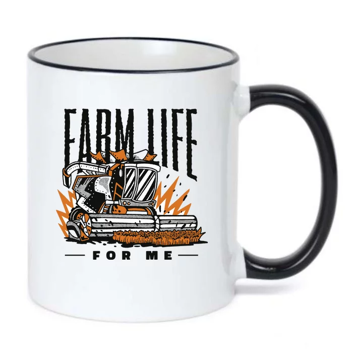 Farm Life For Me Tractor Black Color Changing Mug