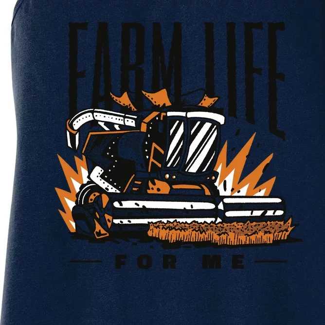 Farm Life For Me Tractor Women's Racerback Tank