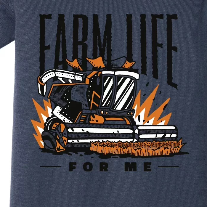 Farm Life For Me Tractor Baby Bodysuit