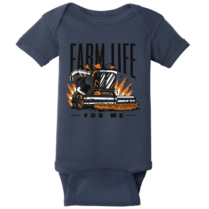 Farm Life For Me Tractor Baby Bodysuit