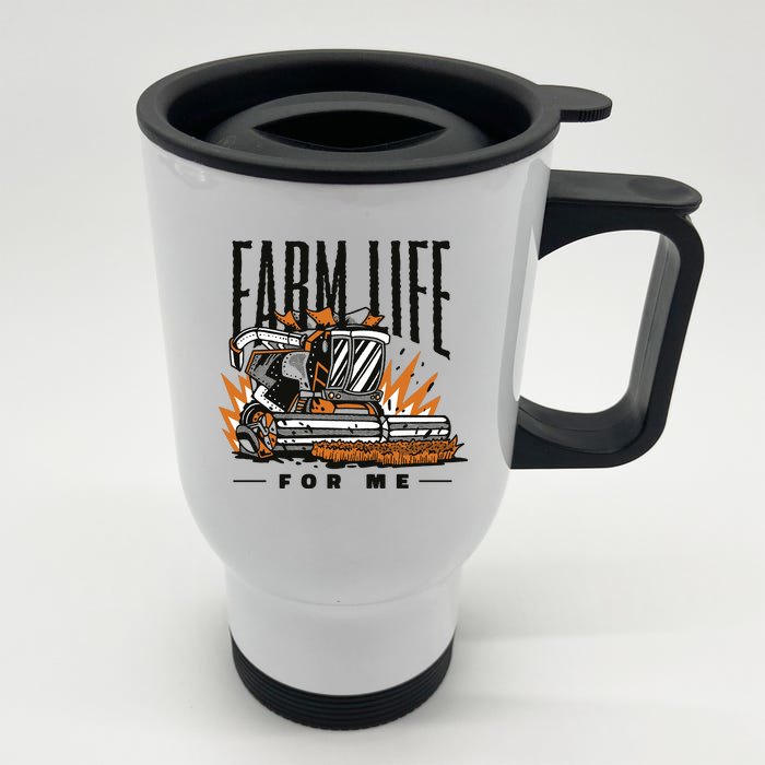 Farm Life For Me Tractor Front & Back Stainless Steel Travel Mug