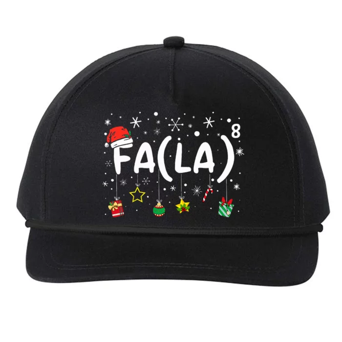 FA (LA)8 Funny Christmas Santa Fa La Math Teacher Snapback Five-Panel Rope Hat