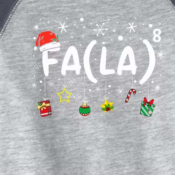 FA (LA)8 Funny Christmas Santa Fa La Math Teacher Toddler Fine Jersey T-Shirt