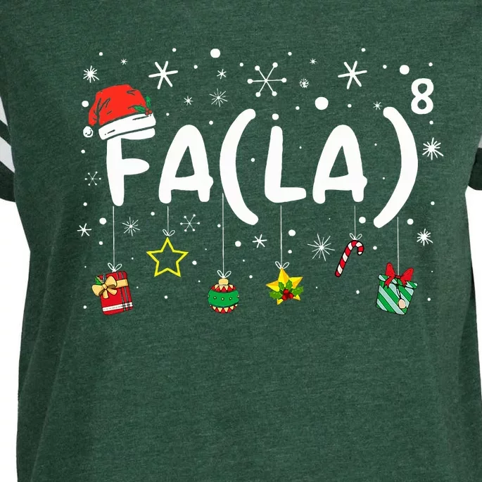 FA (LA)8 Funny Christmas Santa Fa La Math Teacher Enza Ladies Jersey Football T-Shirt