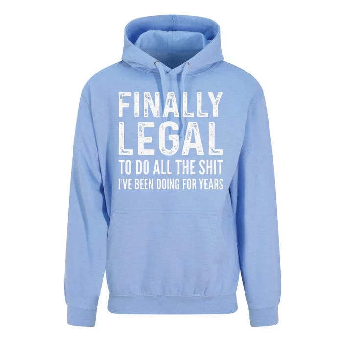 Finally Legal Funny 21st Birthday 2003 Gift Unisex Surf Hoodie