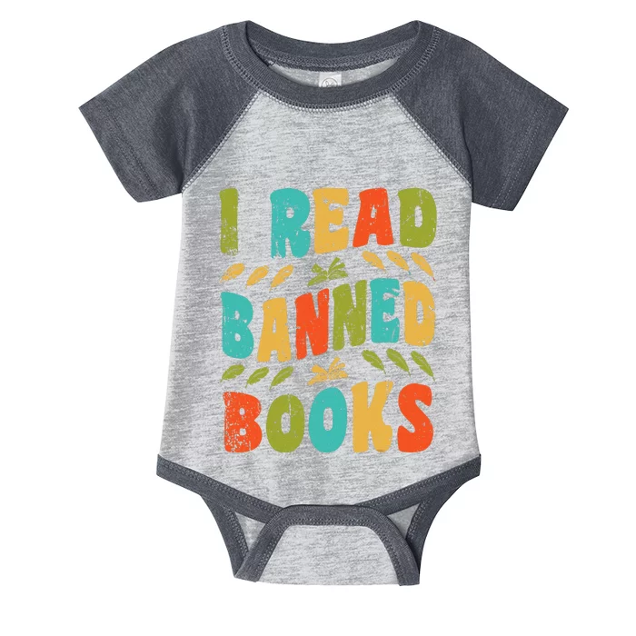 Funny Librarian Freedom Reader Grunge I Read Banned Books Infant Baby Jersey Bodysuit