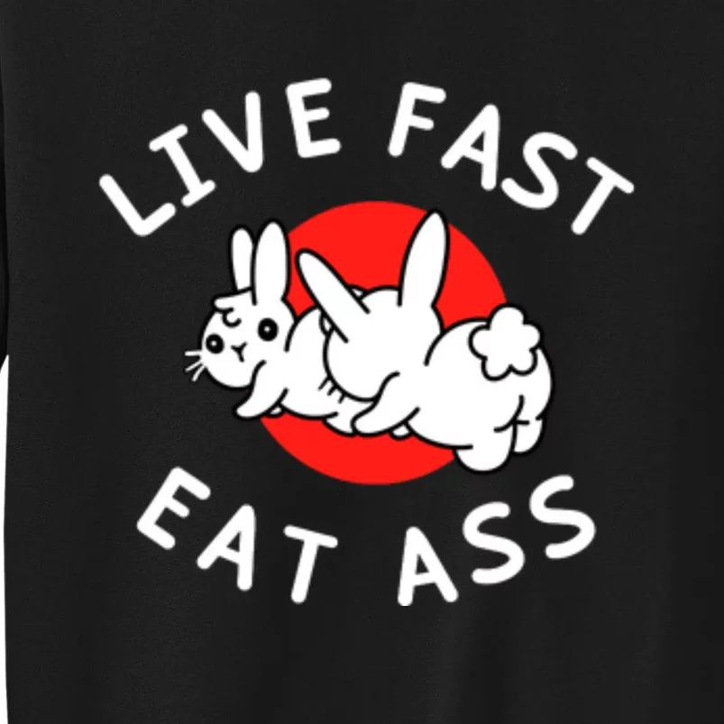 Funny Live Fast Eat Ass Rabbit Bunny Sweatshirt