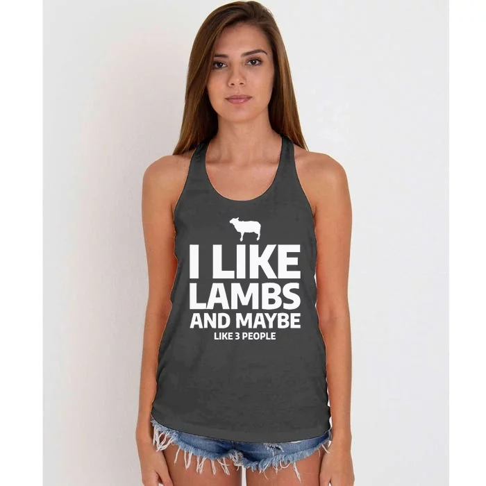 Funny Lamb Farm Livestock Farming Quote For A Farmer Women's Knotted Racerback Tank