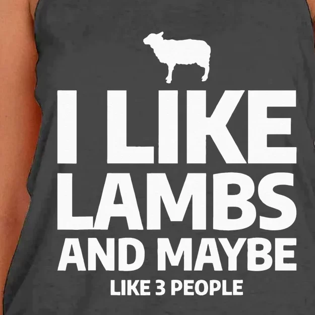 Funny Lamb Farm Livestock Farming Quote For A Farmer Women's Knotted Racerback Tank