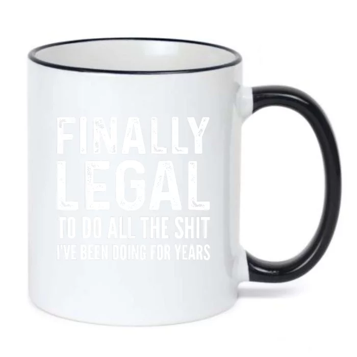 Finally Legal Funny 21st Birthday 2002 Gift Black Color Changing Mug