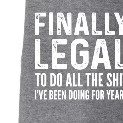 Finally Legal Funny 21st Birthday 2002 Gift Doggie 3-End Fleece Hoodie