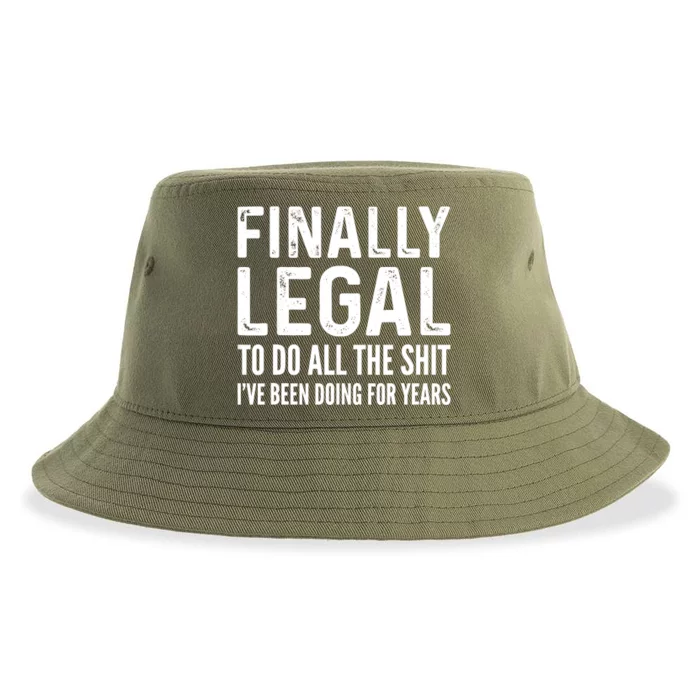 Finally Legal Funny 21st Birthday 2002 Gift Sustainable Bucket Hat