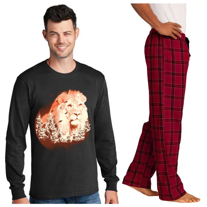 Forest Lion Long Sleeve Pajama Set