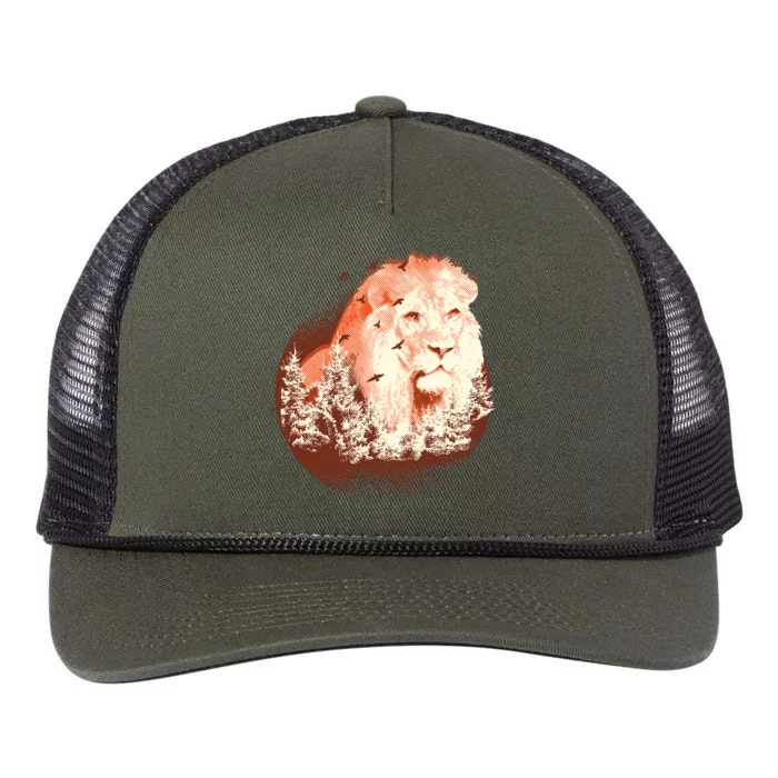 Forest Lion Retro Rope Trucker Hat Cap