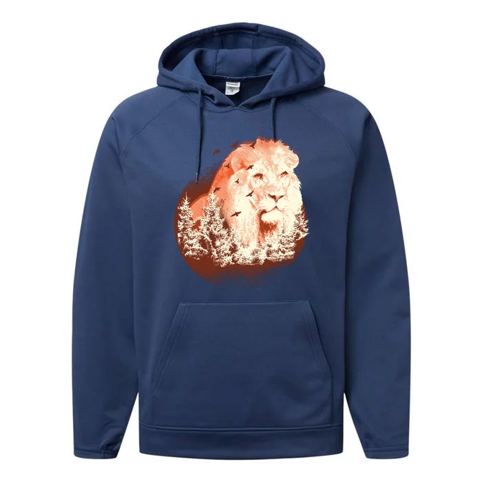 Forest Lion Performance Fleece Hoodie