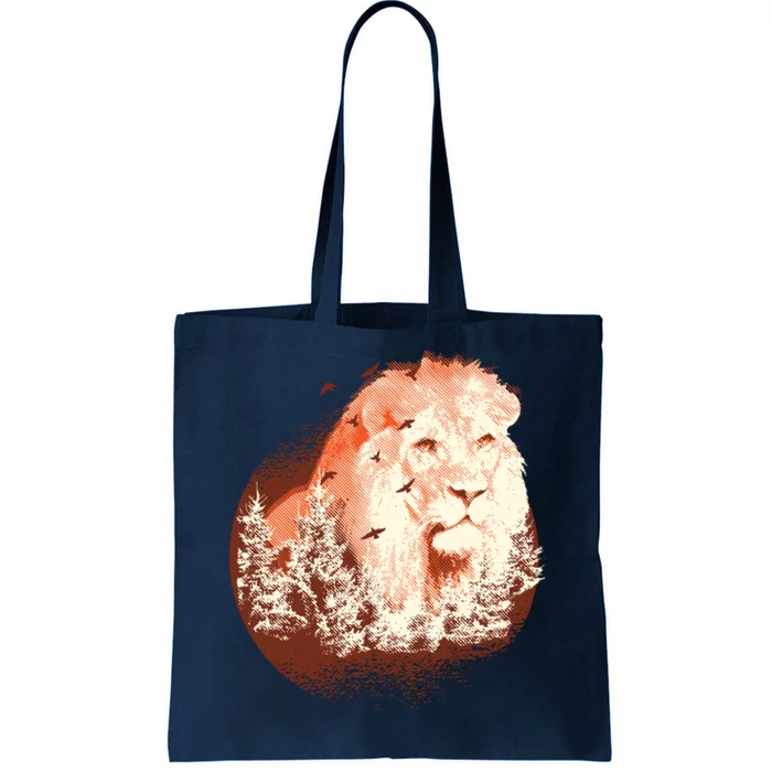 Forest Lion Tote Bag